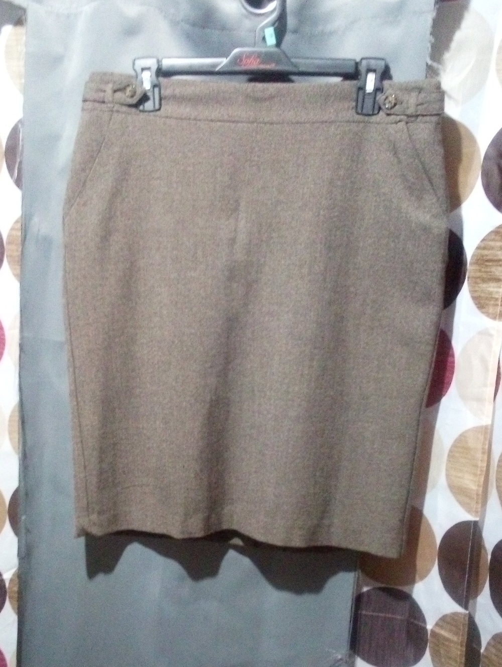 Van Heusen Brown Tailored Pencil Skirt